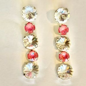 Lotus Pink DeLite & Crystal Earrings